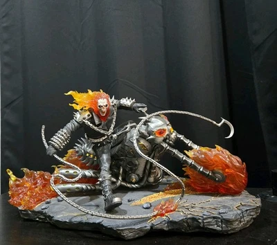 Marvel Sideshow Ghost Rider Johnny Blaze PCS Estatua Coleccionables Premium Estudio Foto 1 de 4