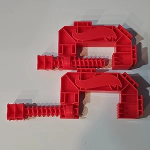 Lote de 2 Mattel Hot Wheels Track 4 pulgadas rojo C abrazadera pista parte C abrazadera - Imagen 1 de 5