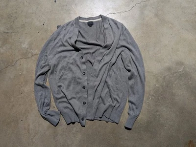 Banana Republic Men's Silk/Cashmere *Silver* Button Up Cardigan Size XL - Image 1 of 4