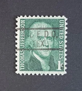 Aledo, Texas Type 801 Precancel - 1 cent Jefferson - U.S. #1278 - TX - Picture 1 of 1