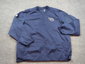 Tennessee Titans Jacket Mens 3XL Blue Storm Fit On Field Nike 1/4 Zip Team Issue - Picture 1 of 7