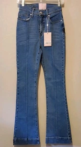 REVICE Venus Flare Jeans Star Butt High Rise Stretch Denim Blue Jeans 28 actual - Picture 1 of 6