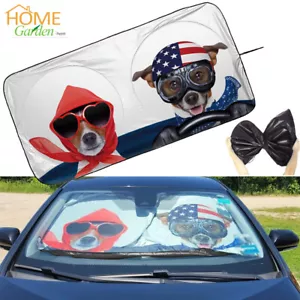 Car Windshield Sun Shade Foldable Visor Front Window Block Cover Truck SUV Funny - Picture 1 of 9