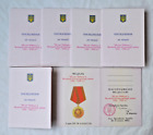 Set 6x Ukrainian Blank Certificate for Medal 60 years Victory WWII Document form