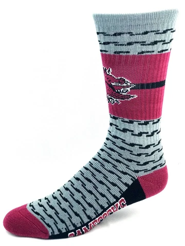 South Carolina Gamecocks Charcoal and Maroon Chain Link Crew Socks Cover