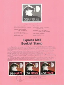 #8526 10,75 $ Eagle Express Post Heft Briefmarke - Scott #2122a USPS Souvenirseite - Bild 1 von 1