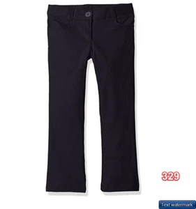 Nautica Girls' School Uniform Bootcut Twill Pant Navy 16 Regular - Picture 1 of 5