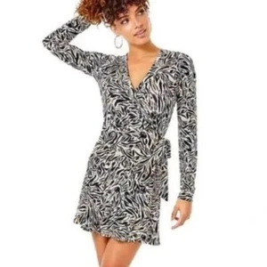 Lilly Pulitzer Zebra Wrap Rilla Romper Dress Skort Jumpsuit Size XL Womens - Picture 1 of 20