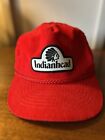 Vintage Otto Red Corduroy Indianhead Trucker Hat With Rope Adjustable Slide