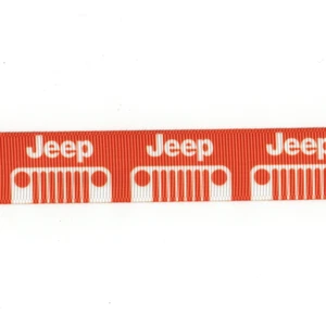 Red Orange Jeep 7/8" Grosgrain Ribbon 1,3,5,10 Yard - Picture 1 of 1