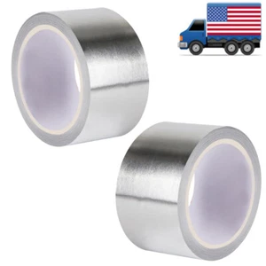 2 Rolls 2" 15FT Silver Self-adhesive Heat Barrier Reflective Intake Wrap Tape - Picture 1 of 1