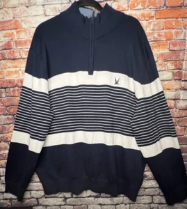 Nautica Blue Sail Herren Pullover 1/4 Zip XXL Navy Blau Navtech Stretch Preppy - Bild 1 von 5