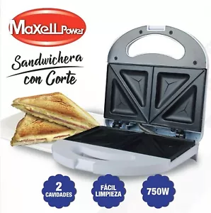 SANDWICHERA ELECTRICA CON CORTE 2 CAVIDADES 750W SANDWICH GARANTIA - Imagen 1 de 2