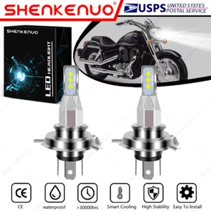 For Honda Shadow Aero VT1100C3 1998-2002 - 2X 9003 H4 LED Headlights Bulbs White - Picture 1 of 12