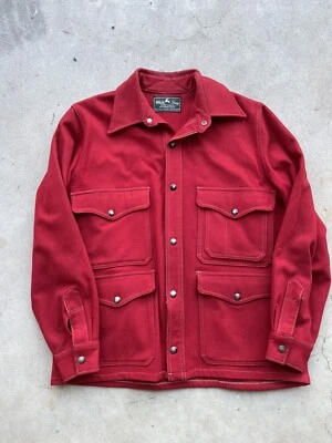Vintage 50s White Stag Wool Mackinaw Jacket Size XL Red USA Oregon - Image 1 of 4