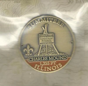 Charles Mound (1,235 Ft.) Hiking Stick Medallion (Illinois), Mint in Pkg! - Picture 1 of 3