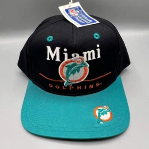 Sombrero De Colección Miami Dolphins Hombres Negro Gemelos Enterprise Eastport Snap Back Gorra Nuevo - Imagen 1 de 8