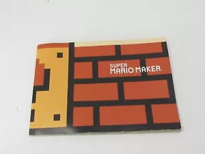¡Solo libro de folleto de instrucciones de Super Mario Maker (Wii U)! - Imagen 1 de 4
