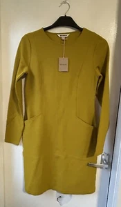 Boden Ellen Ottoman Long Sleeve Dress Women Size 10R Yellow Mustard - Picture 1 of 17