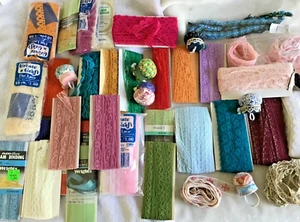 Vtg Assorted Lace Trim Edge Lot Multi Color Sewing Craft Up Cycle Projects - Picture 1 of 3