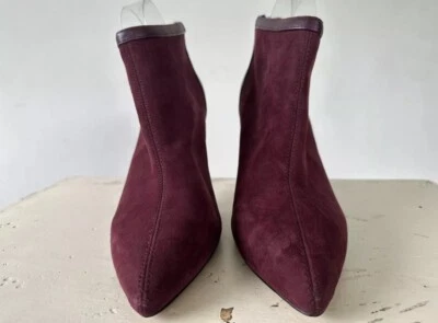 Botín para mujer Adrienne Vittadini Nyla borgoña talla 10M Foto 1 de 4