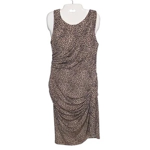 Betsey Johnson Dress Womens 12 Leopard Animal Grunge Y2K 90s Mob Wife Vintage - Picture 1 of 13