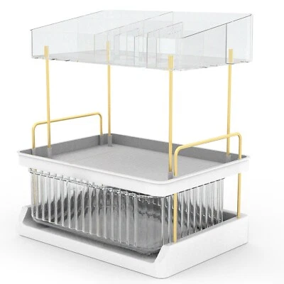 Organizador de tocador organizador de maquillaje de baño de 3 niveles organizador para el cuidado de la piel Foto 1 de 4