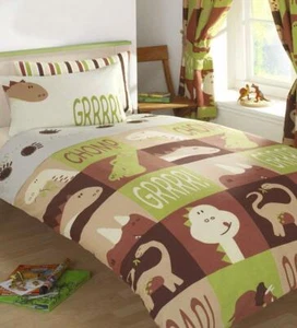 Dinosaur duvet set boys single bedding new quilt cover pillow case CLEARANCE - Picture 1 of 5
