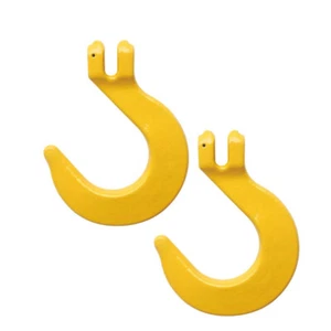 3/8" Grade 80 Foundry Hook Clevis Chain Rigging Crane Lifting Towing 2-PACK - Picture 1 of 4