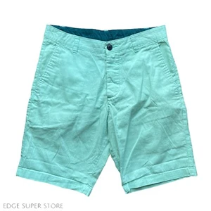 H&M Teal Blue Green 9” Inseam Chino Stretch Golf Chino Bermuda Shorts Size 28 - Picture 1 of 4