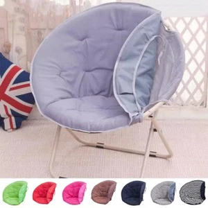 Round Saucer Chair Cover Canvas Moon Chair Slipcovers Camping Fishing Seat Cover - Picture 1 of 25