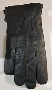 Herren schwarz Thinsulate gefüttert Leder Autofahren/Motorrad Handschuhe Größe Large neu ohne Etikett - Bild 1 von 8