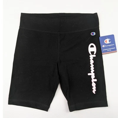 Champion Black Cotton Bike Shorts Girls Medium  - Image 1 of 4