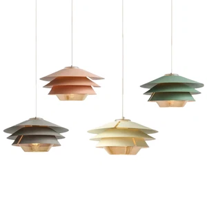 Modern Lamp Shade Coloured Pendant Light Fitting Bedroom Hallway Ceiling Light - Picture 1 of 20