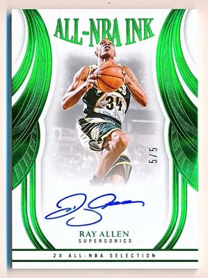 2024-25 Flawless Ray Allen All-NBA Ink Emerald Auto #ANB-RAY (5/5) Foto 1 de 2