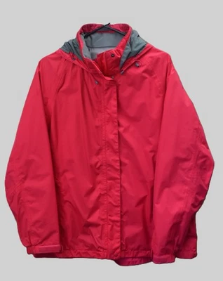 L.L.Bean Gore-Tex Red Rain Jacket Women's XL Hooded Waterproof Outdoor Coat - Image 1 of 4