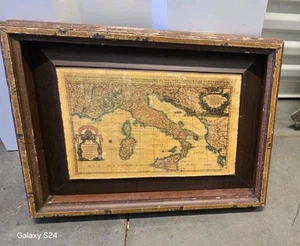 Vintage Framed Reproduction Map of Italy – Nicolas Sanson 1683 Style – - Picture 1 of 13