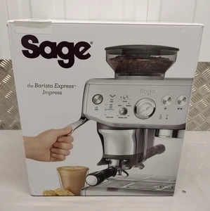 SAGE The Barista Express Impress Bean-to-Cup Kaffeevollautomat Schwarz Edelstahl NEU - Bild 1 von 5