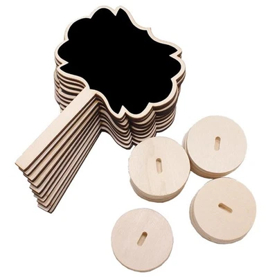 10 X Mini-Holztafel Tafel Mit Runder Basis - Bild 1 von 4