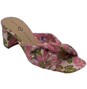 Katy Perry Twisted Heeled Sandals The Tooliped Pink Multi Size 5M - Picture 1 of 5