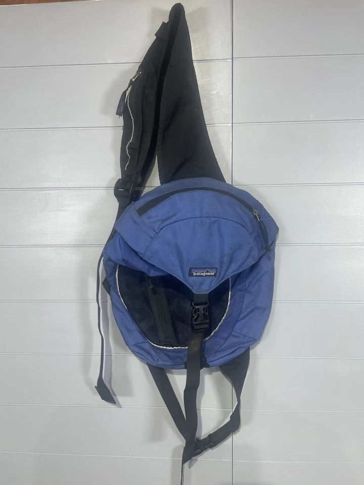 Patagonia Vintage 1996 Blue  Lightweight Backpack Rare Made in USA Single Strap - Image 1 of 4