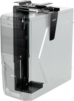 VIVO Black Under-Desk and Wall PC Mount, Computer Case Holder with 135 Swivel - Image 1 of 4