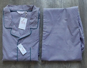 Derek Rose Pyjamas  Ledbury 40  Modern Fit  Cotton ,  XXL=46 , RRP £295 - Picture 1 of 8