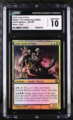 LICH LORD OF UNX Alara Reborn Foil Rare CGC 10 MTG [Nostalgium] - Image 1 of 2
