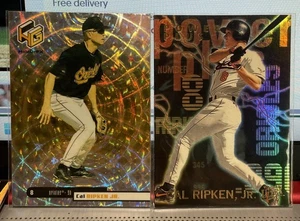💥CAL RIPKEN JR (2x) 🧢 Lote de tarjetas 1999 HOLOGRFX #10 1997 POWER PLUS #4 🥎 - Imagen 1 de 4