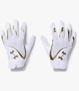 Guanti da Battaglia Under Armour Radar Ragazze Bianco/Oro Taglia Giovanile YLG - Foto 1 di 7