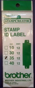 Brother P-touch Stamp Creator Sello Etiqueta de identificación Tamaño 35, 12 hojas - Imagen 1 de 1