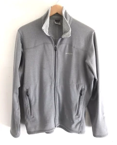 PATAGONIA POLARTEC Mens Jacket Full Zip Gray Waffle Knit Sz L Stretch Active - Picture 1 of 12