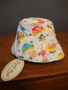 Powell Craft Baumwolle Sonnenhut Baby Mütze Eimer Sonne neu unbenutzt Vintage Retro Muster  - Bild 1 von 14