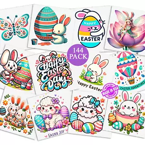Easter Tattoos for Kids,144 Individually Wrapped Non-Toxic Temporary Tattoos - Picture 1 of 7